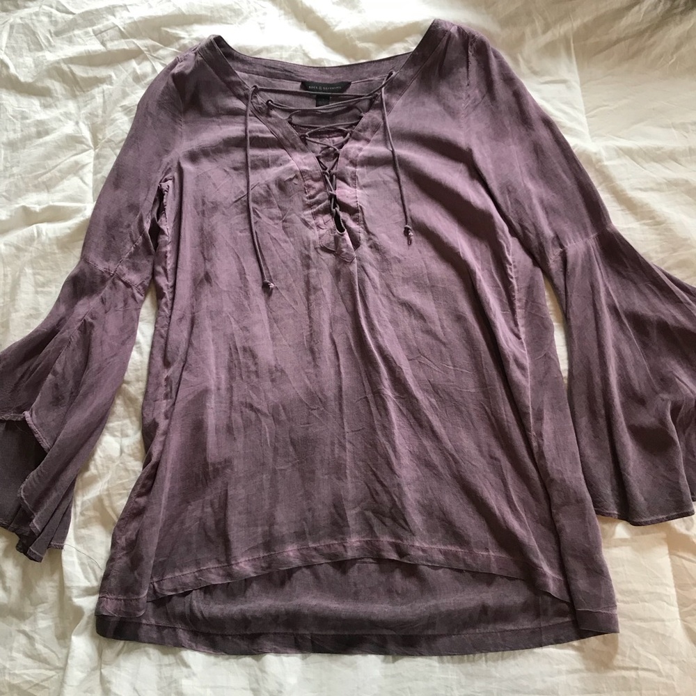 Rock & Republic Purple Bell sleeve tunic